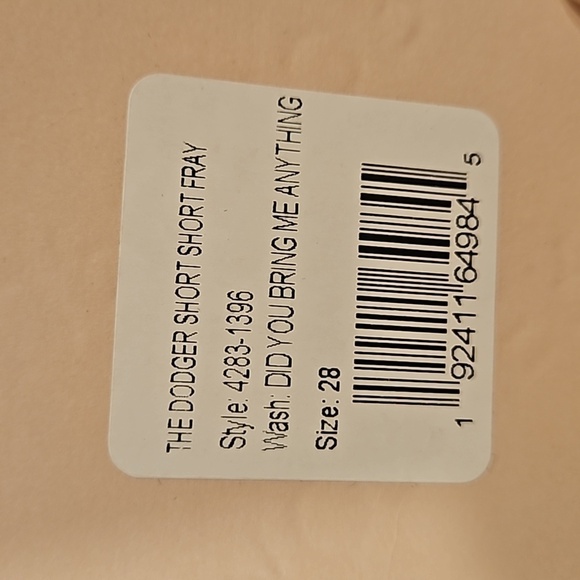 💕MOTHER💕 Dodger Short Short Fray Shorts Did You Bring Me Anything 28 NWT - Picture 15 of 16
